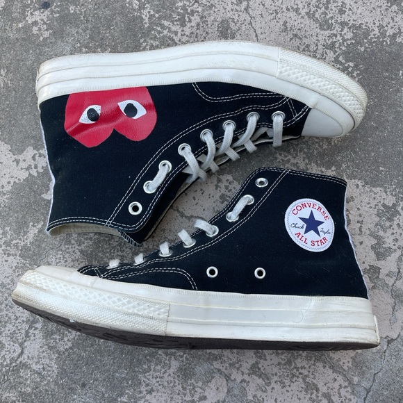 ‼️SOLD‼️Commes Des Garcons x Converse Heart Hightop Sneakers ♥️ - Picture 6 of 10